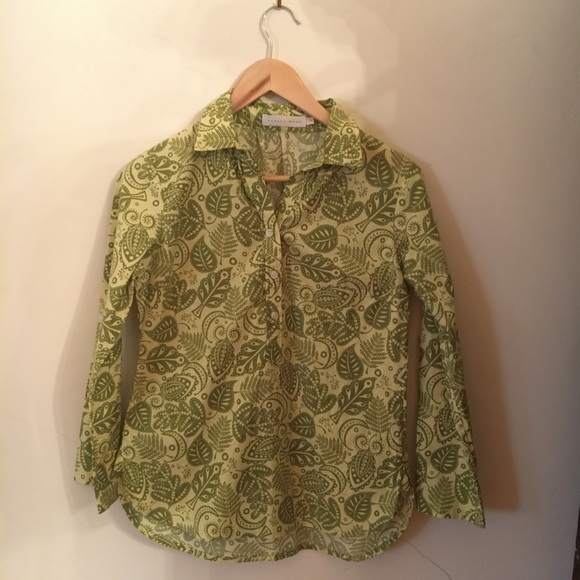 Green Floral Blouse - Picture 3 of 5